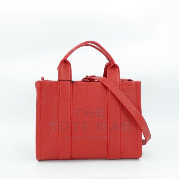 Marc Jacobs Women's The Small Tote Leather Bag Red OS - Picture 16 of 16